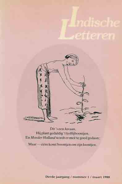  - Indische Letteren. Documentatieblad van de Werkgroep Indisch-Nederlandse Letterkunde. 3e jaargang, no. 1.