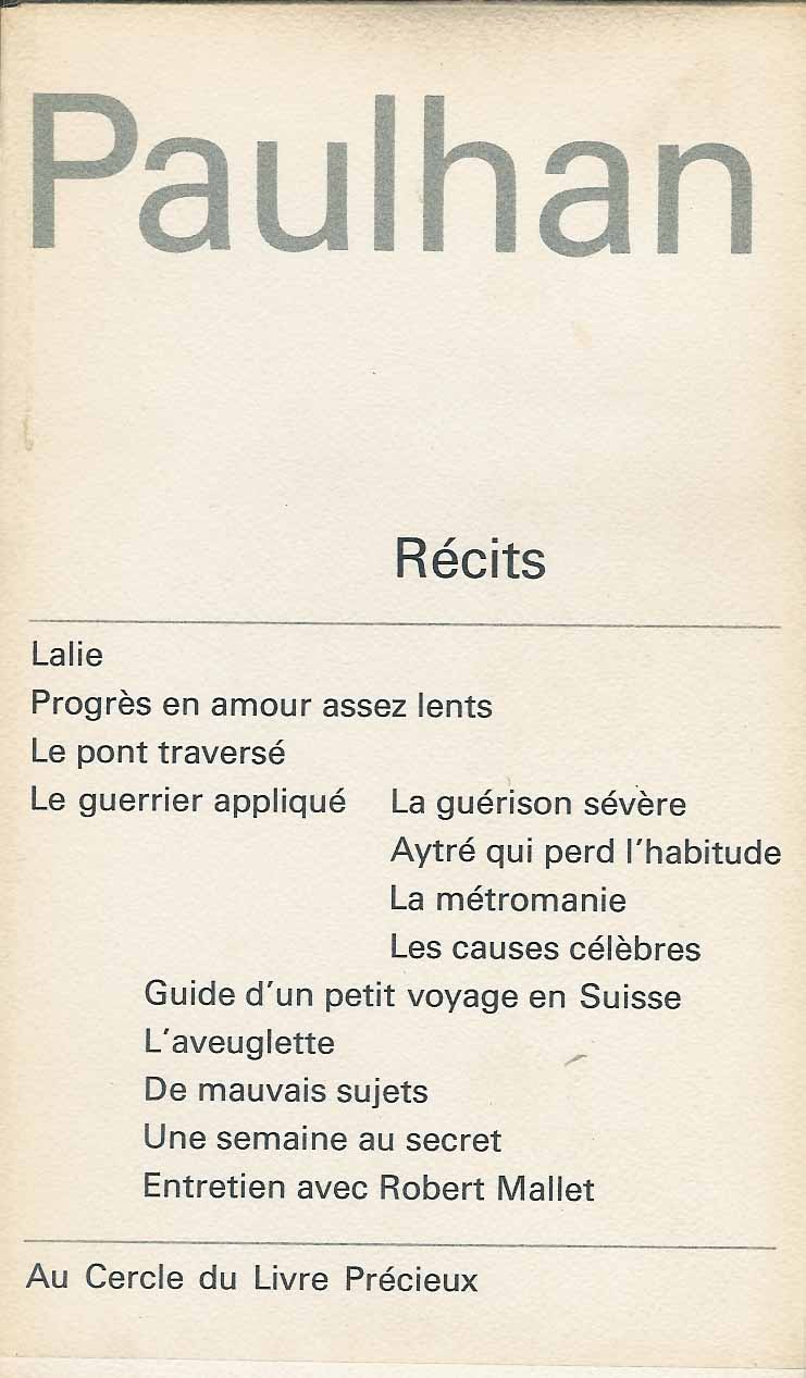 Paulhan, Jean. - Oeuvres Completes de Jean Paulhan Vols 1- 5.