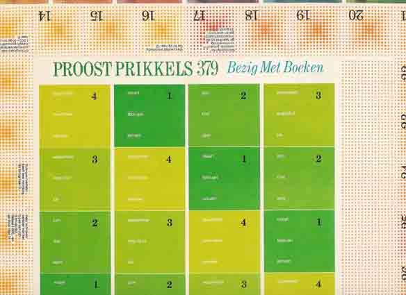 Remarque, F. - Proost Prikkels 379. Bezig met boeken. [Bordspel].