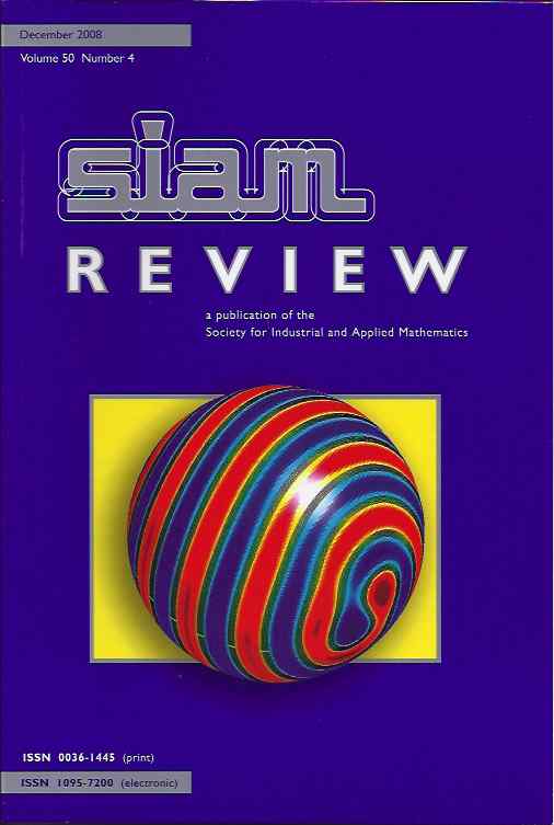 Schnabel, Robert B - Siam Review: A publication of the Society for Industrial and Applied Mathematics. Volume 50, Number 4, December 2008.
