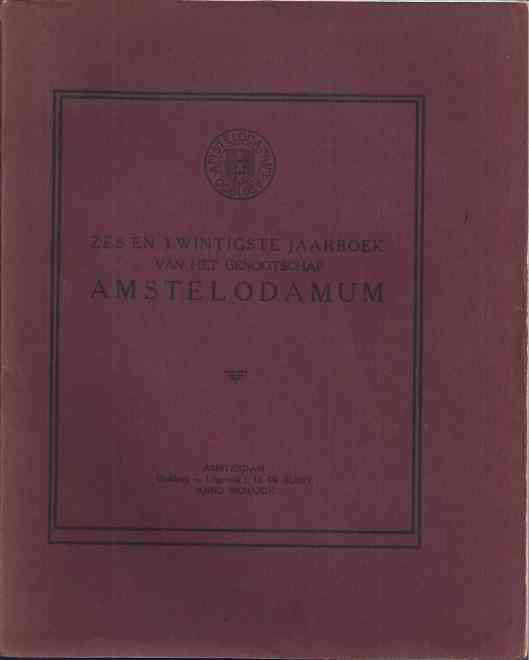  - Zesentwintigste Jaarboek van het Genootschap Amstelodamum.