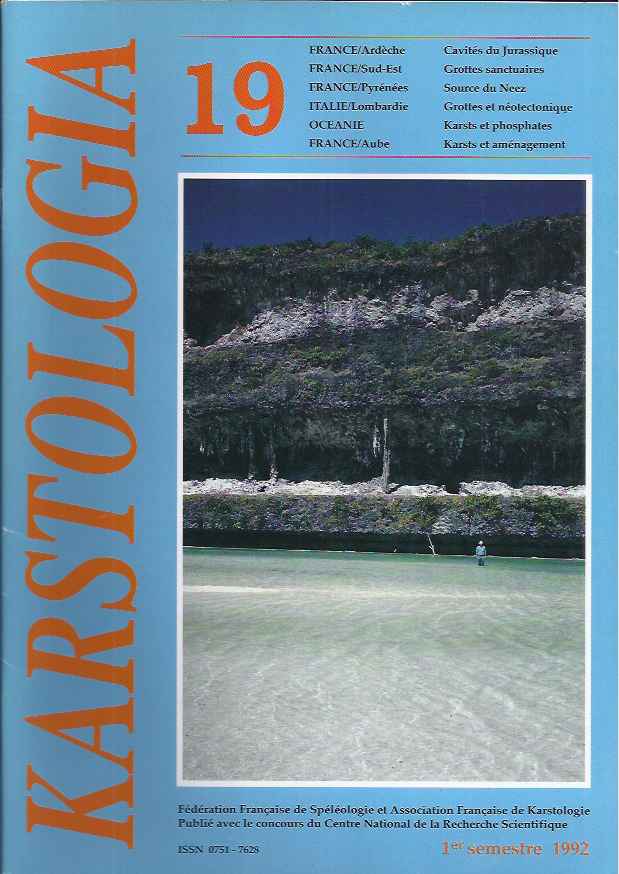 Andrieux, Claude; Philippe Audra;  Jean Nicod, Yves Quinif; Jean Vaudour et al - Karstologia.