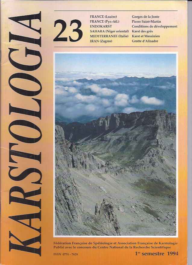 Andrieux, Claude; Philippe Audra;  Jean Nicod, Yves Quinif; Jean Vaudour et al - Karstologia.