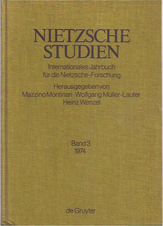 Salaquarda, Dr. Jrg (red.) - Nietzsche Studien. Internationale Jahrbuch fr die Nietzsche-Forschung. Band 3.