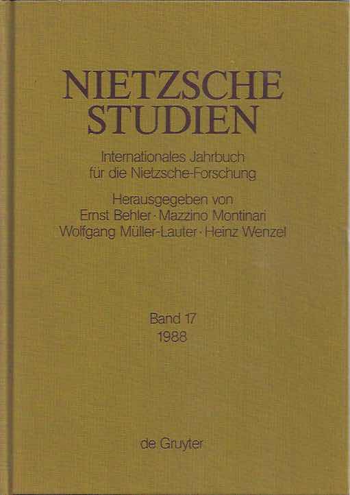 Haase, Marie-Luise (red.) - Nietzsche Studien. Internationale Jahrbuch fr die Nietzsche-Forschung. Band 17.