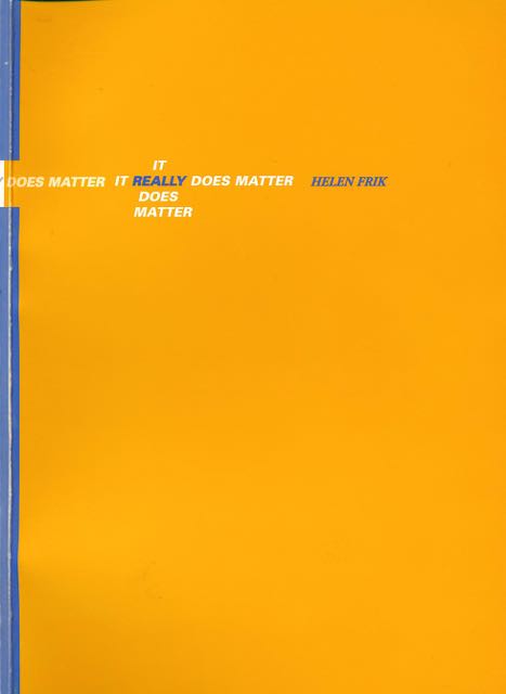 Frik, Helen - It Really does Matter.