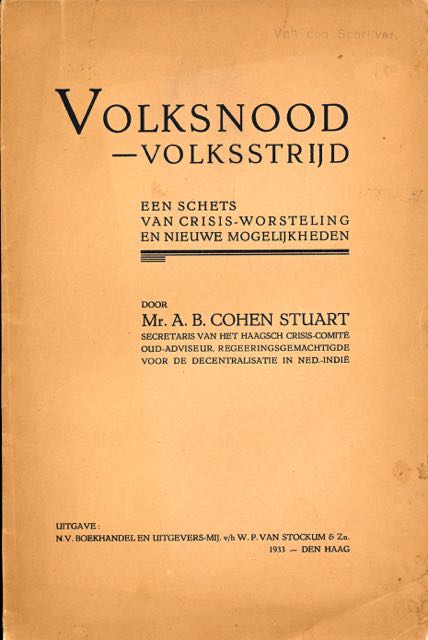 Cohen Stuart, A.B - Volksnood - Volksstrijd.