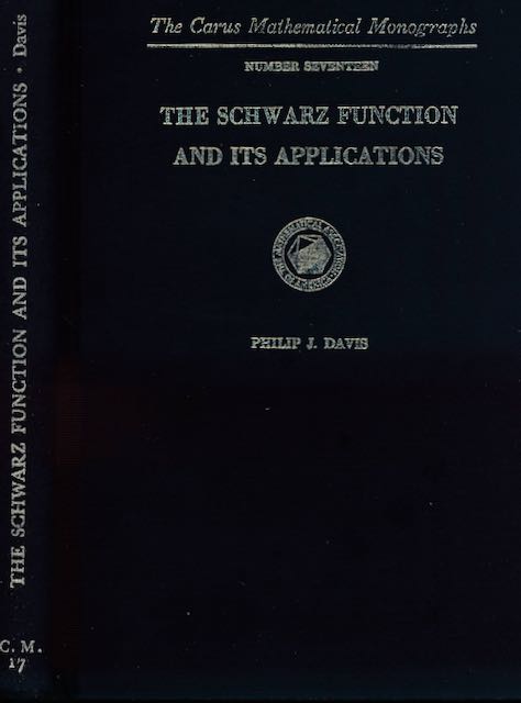 Davis, Philip J - The Schwarz Function and its Applications.