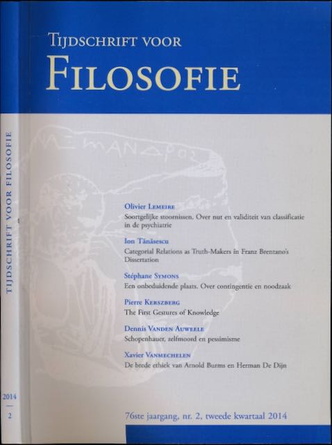 Breeur, Roland (hoofdred.) - Tijdschrift voor Filosofie 2014, nummer 2.