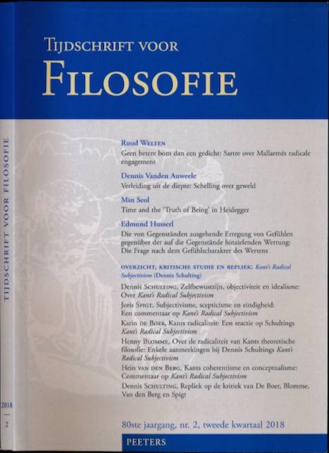 Breeur, Roland (hoofdred.) - Tijdschrift voor Filosofie 2018, nummer 2.