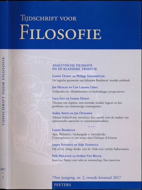 Breeur, Roland (hoofdred.) - Tijdschrift voor Filosofie 2017, nummer 2: Analytische filosofie en de klassieke traditie.