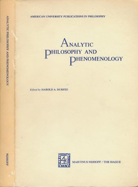 Durfee, Harold A. (editor) - Analytic Philosophy and Phenomenology.