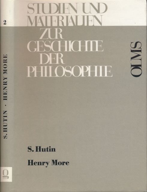 Hutin, S - Henry More: Essai sur les doctrines thosophiques chez les Platoniciens de Cambridge.