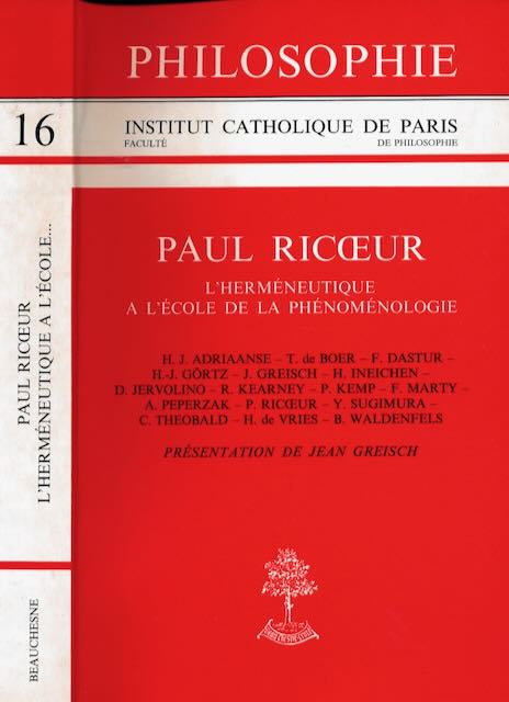 Ric?ur, Paul - L'Hermaneutique a l'cole de la Phnomnologie.
