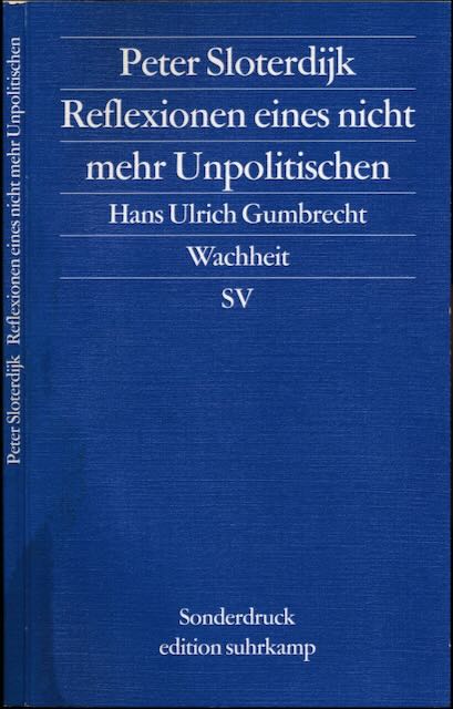 Sloterdijk, Peter - Reflexionen eines nicht mehr Unpolitischen. Dankrede von Peter Sloterdijk zur Entgegennahme des Ludwig-Borne-Preises 2013.