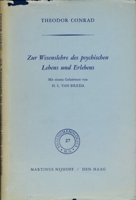 Conrad, Theodor - Zur Wesenlehre des psychischen Lebens und Erlebens.