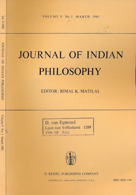 Matilal, Bimal K. (ed.) - Journal of Indian Philosophy.