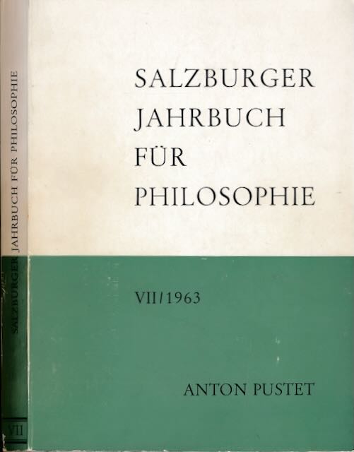  - Salzburger Jahrbuch fr Philosophie VII/1963.