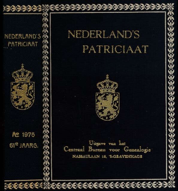  - Nederland's Patriciaat: Genealogien van vooraanstaande geslachten.