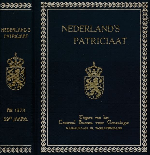  - Nederland's Patriciaat: Genealogien van vooraanstaande geslachten.