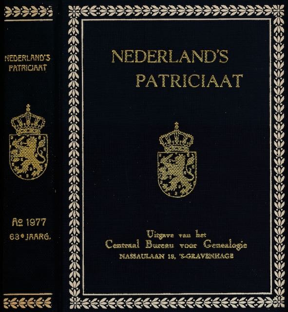 - Nederland's Patriciaat: Genealogien van vooraanstaande geslachten.