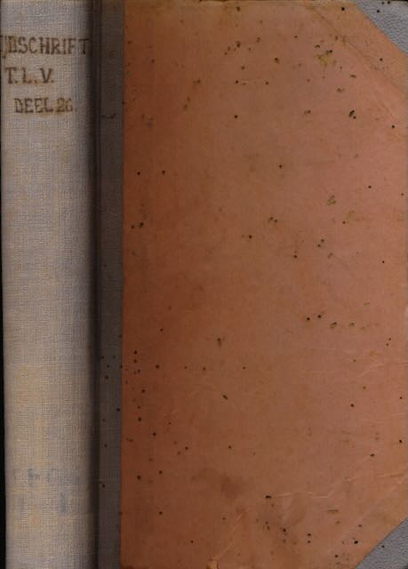 Albrecht, J.E. & D Gerth van Wijk (red.) - Tijdschrift voor Indische Taal-, Land- en Volkenkunde: Deel XXVI.