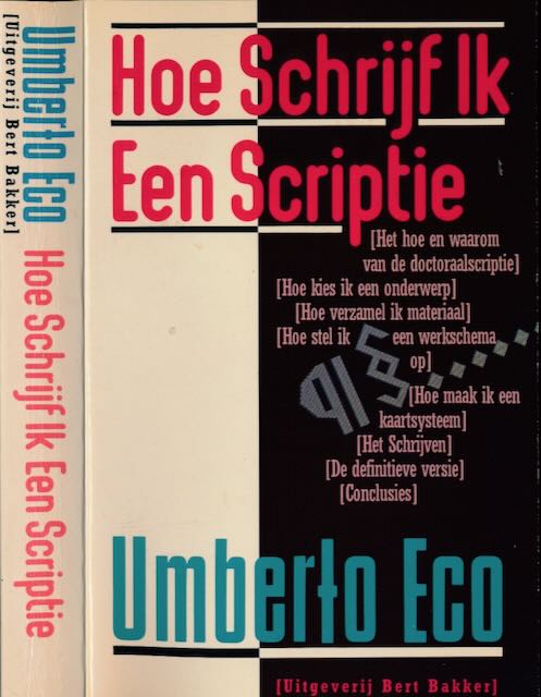 Eco, Umberto - Hoe Schrijf ik een Scriptie.