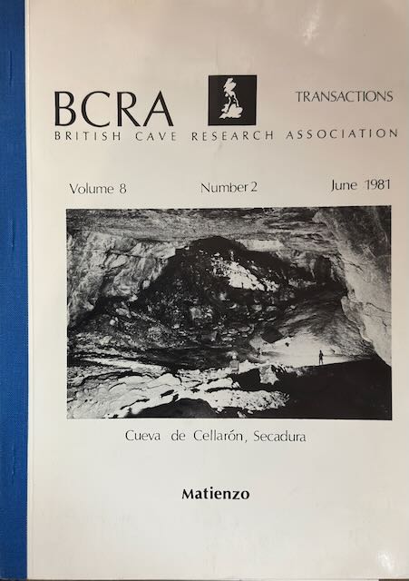 Waltham, A.C et al - Cave Science Vol 8 nr 2.: The Transactions of the British Cave Research Association.